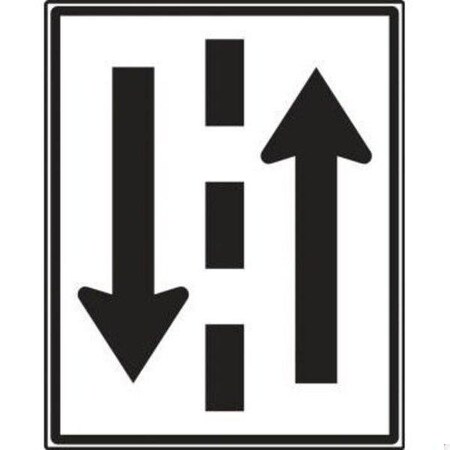 Accuform TRAFFIC SIGN  TWO WAY TRAFFIC 30 in  X FRR032DP
